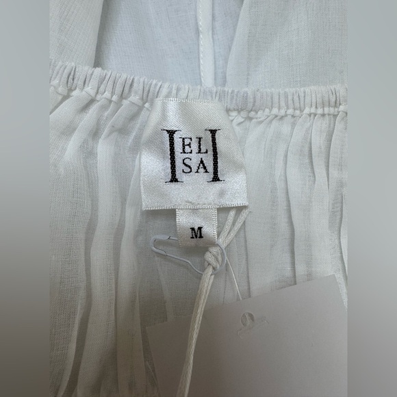 Helsa Voile Faire Ivory Mini Dress size Medium NEW $228 Revolve - Picture 5 of 16